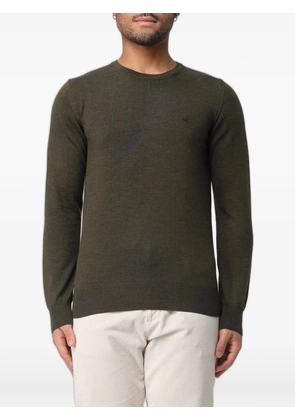 BROOKSFIELD logo-embroidered crew-neck sweater - Green