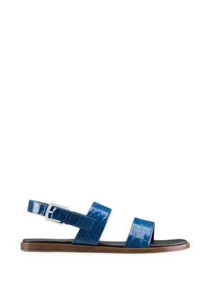 KWANPEN Mojave crocodile-effect buckle-fastening sandals - Blue