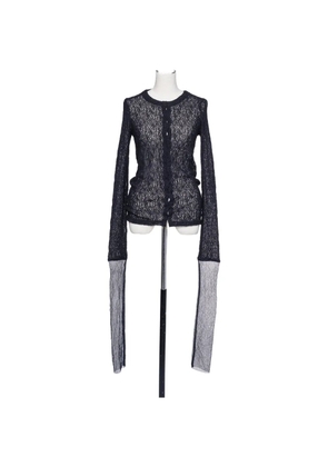 Muller Of Yoshiokubo sheer long-sleeve cardigan - Black