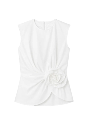 Liviana Conti floral-applique sleeveless top - White