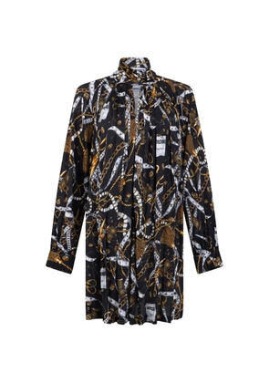 Moschino graphic-print high-neck mini dress - Black