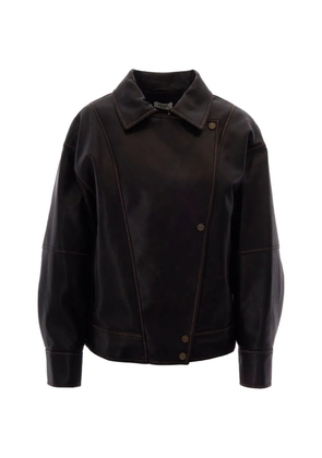 LIU JO drop-shoulder bomber jacket - Brown