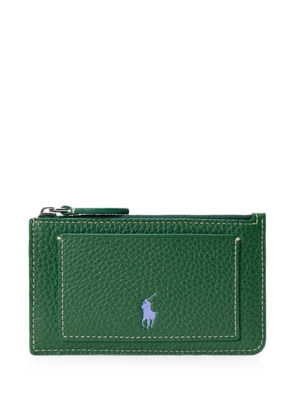 Polo Ralph Lauren Polo Play pebbled calf leather card case - Green