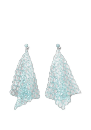 Emporio Armani beaded mesh earrings - Blue