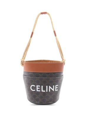 Celine Pre-Owned 2000-2026 Triomphe Coated Canvas bucket bag - Black