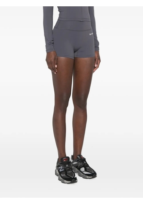 Sporty & Rich logo-print high-waisted shorts - Grey