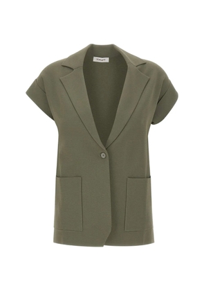Kangra knitted short-sleeves blazer - Green