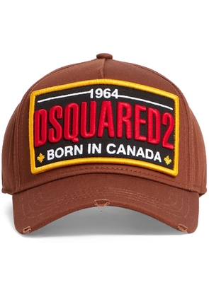 DSQUARED2 logo-appliqué baseball cap - Brown
