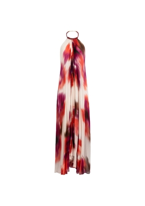 Silvia Tcherassi Constanza pleated floral-print maxi dress - White