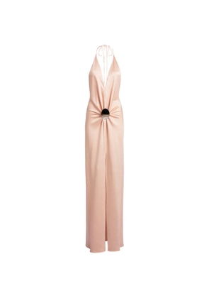 Silvia Tcherassi Rowan halterneck maxi dress - Pink