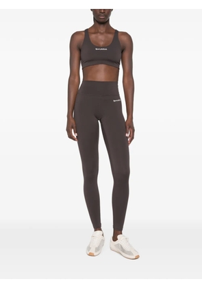 Sporty & Rich logo-print high-waisted leggings - Brown
