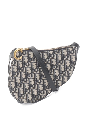 Christian Dior Pre-Owned 2000-2020 Oblique Canvas Saddle Triple Zip crossbody bag - Grey
