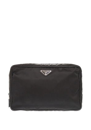 Prada Pre-Owned 2013-2026 Saffiano Trimmed Tessuto clutch bag - Black
