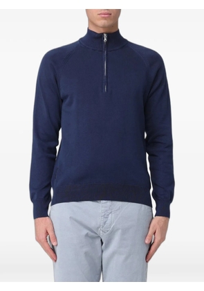 Blauer Fellows quarter-zip raglan-sleeve polo shirt - Blue