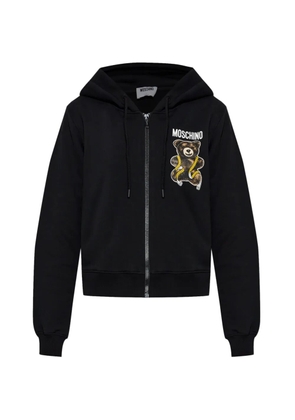 Moschino Teddy Bear zip-up hoodie - Black
