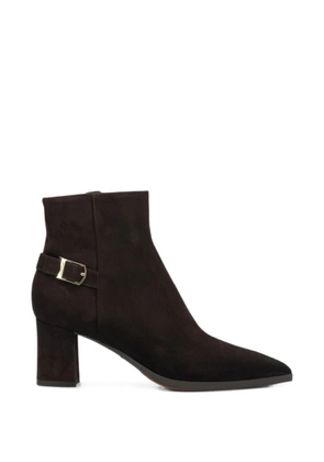 Santoni buckle-detail pointed-toe ankle boots - Brown