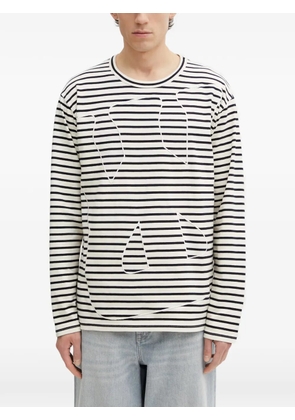 Wales Bonner Crown striped long-sleeve T-shirt - Neutrals