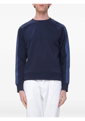 Michael Kors logo-tape raglan-sleeve sweater - Blue