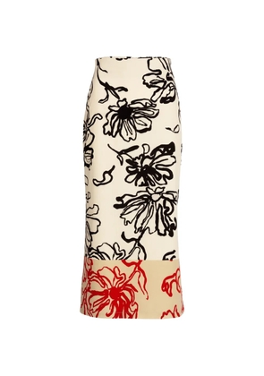 Silvia Tcherassi Atira floral-print midi skirt - Neutrals
