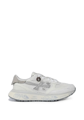 Premiata Lauryn glitter-effect mesh sneakers - White