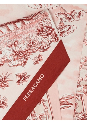Ferragamo Voyage-print silk bandeau - Pink