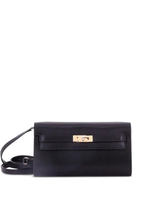 Hermès Pre-Owned Kelly To Go Wallet Chevre Chamkila crossbody bag - Black