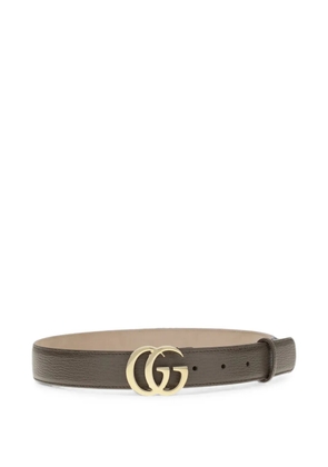 Gucci GG grained leather belt - Brown