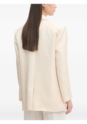 Haveone single-breasted notched-lapels blazer - Neutrals