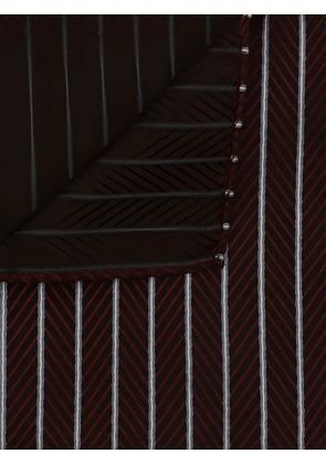 Giorgio Armani stripe-pattern pocket square - Brown