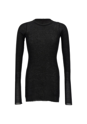 Rick Owens Rib LS T raw-cut T-shirt - Black