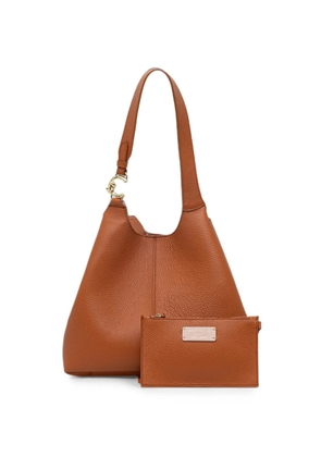Coccinelle C-easy logo-clasp calf leather tote bag - Brown
