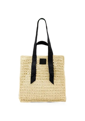 AllSaints woven logo-strap tote bag - Neutrals