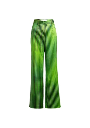 Silvia Tcherassi Emine striped palazzo trousers - Green