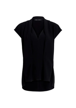 Proenza Schouler Ranli top in matte double crepe - Black
