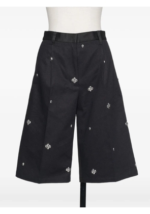 Muller Of Yoshiokubo Metal Beans embellished pleated shorts - Black
