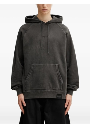 Neighborhood logo-embroidered raglan-sleeve hoodie - Grey