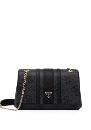 GUESS USA Noelle monogram-print logo-plaque shoulder bag - Black