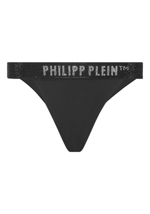 Philipp Plein logo-band bikini bottoms - Black