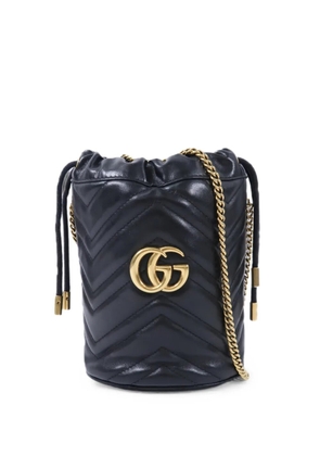 Gucci Pre-Owned Marmont drawstring-fastening bucket bag - Black