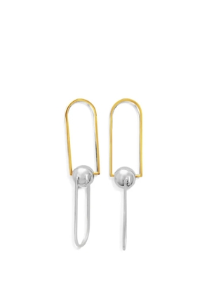 HZMER JEWELLERY Maya mixed-metal dangle earrings - Silver
