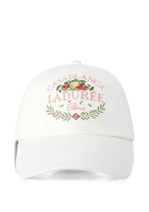 Casablanca Ladurée x Casablanca embroidered cap - White