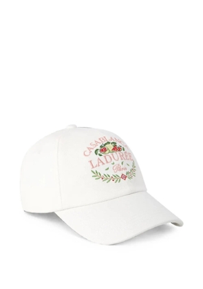 Casablanca Ladurée x Casablanca embroidered cap - White