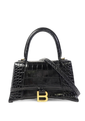 Balenciaga Pre-Owned Hourglass crocodile-effect tote bag - Black