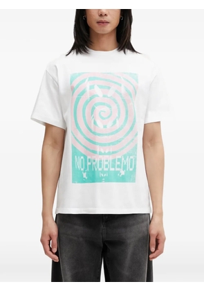 NO PROBLEMO graphic-print round neck T-shirt - White
