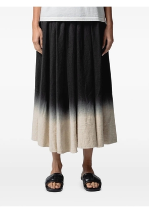 Muller Of Yoshiokubo ombre-effect midi skirt - Black