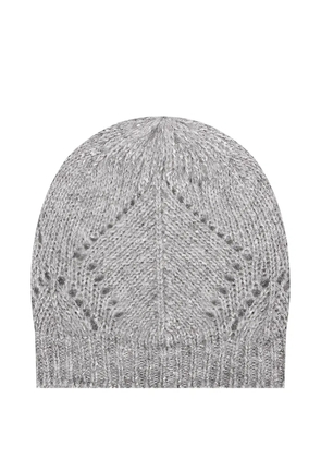 Peserico openwork beanie hat - Grey