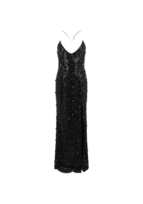 Philipp Plein Shiny Waves sequinned maxi dress - Black