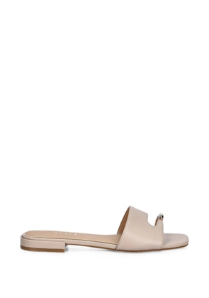 GUESS USA Tablita logo-plaque toe-strap sandals - Neutrals