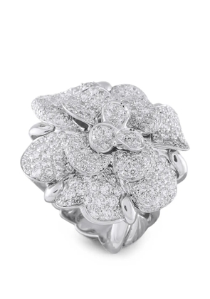 CHANEL Pre-Owned Camélia diamond ring - Silver