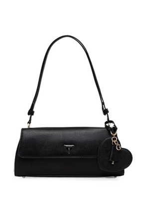 GUESS USA Isabel logo-plaque heart-charm shoulder bag - Black